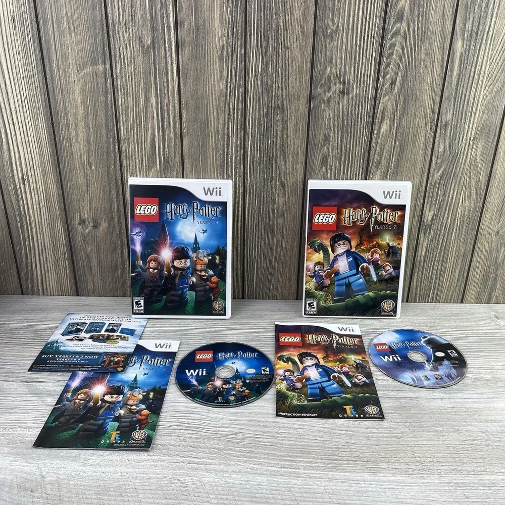 LEGO Harry Potter: Years 1-4 and 5-7 set of 2 - Nintendo Wii w/Manual Complete